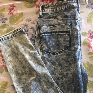 NWOT RSQ Jeans blue distressed tie dye size 13